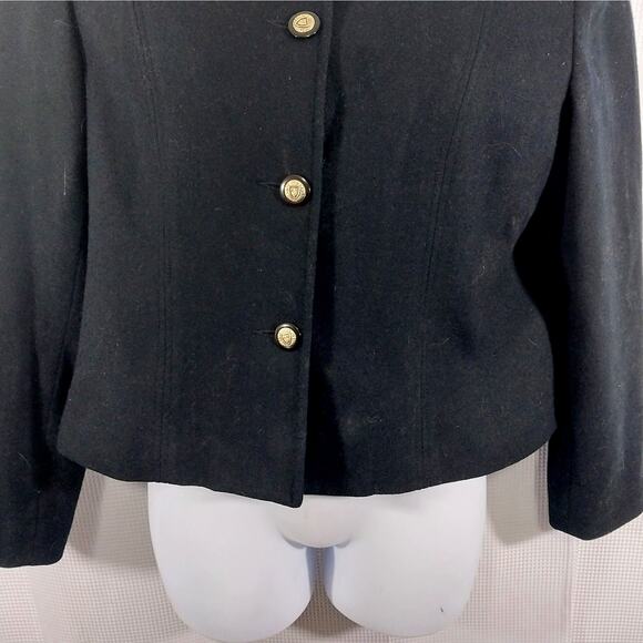 WORTHINGTON! STUNNING BLACK 100% FINE WOOL BOXY CLASSIC JACKET, BLAZER! SZ 18 - Picture 5 of 10